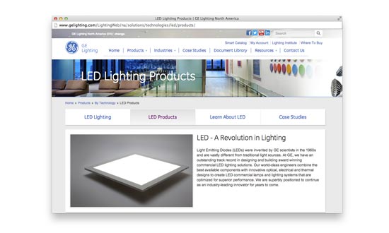 GE Lighting Website